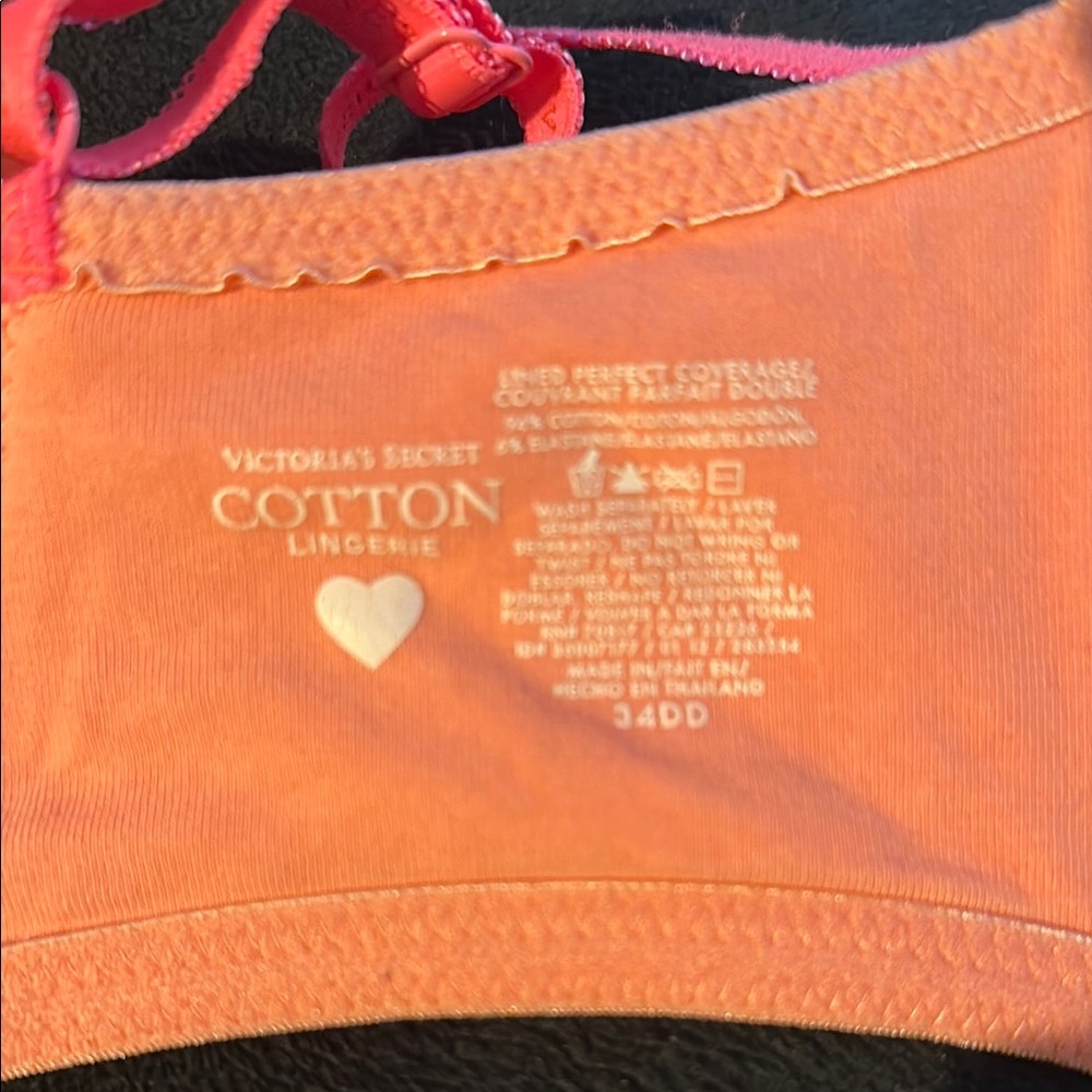 Victoria's Secret Hot Pink Cotton T-Shirt Bra with Underwire - Picture 2 of 3